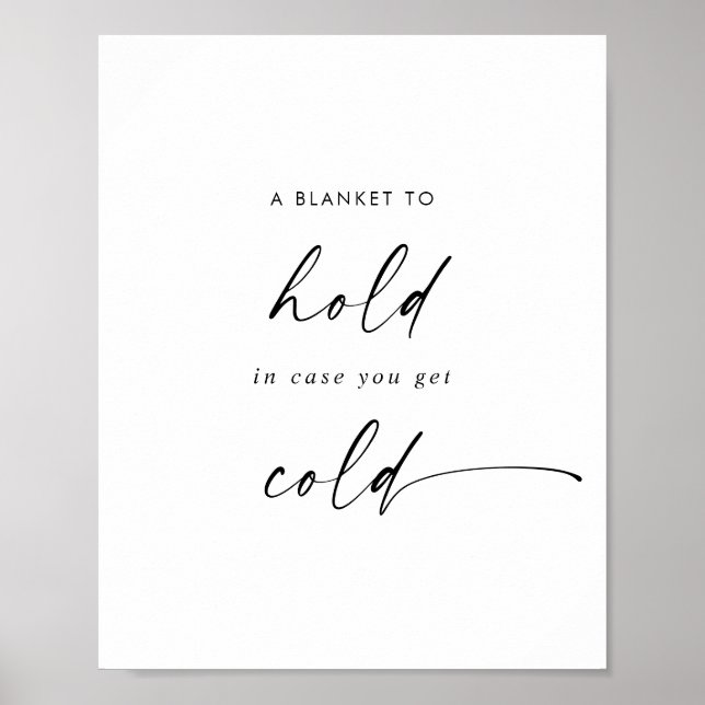 Póster Guión moderno una manta para mantener el Rótulo fa (Frente)