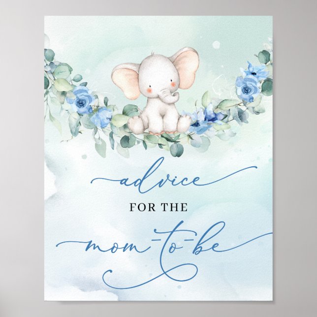 Póster Guión para el Boho Baby elefant Consejos para la f (Frente)
