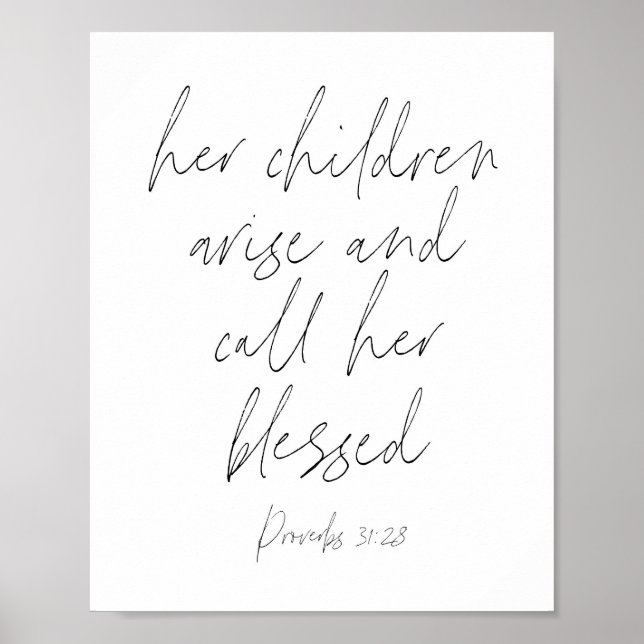 Póster Guión Proverbs 31:28 (Frente)