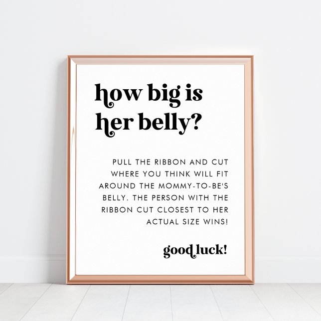 Póster Guión retro Cuán grande es su Rótulo 8x10 Belly (Subido por el creador)