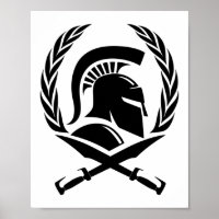 Guirnalda de Casco Espartano y espada