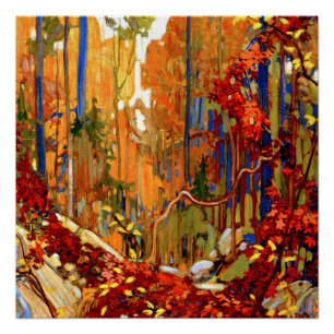 Póster Guirnalda de otoño, arte fino de Tom Thomson,