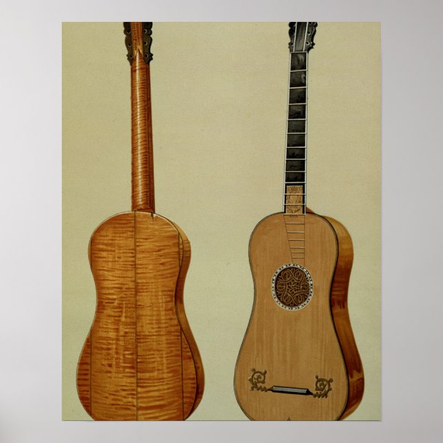 Póster Guitar de Antonio Stradivarius (c.1644-1737), (Frente)