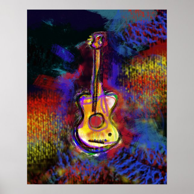 Póster guitar music art walls (Frente)
