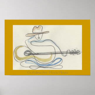 Póster Guitar Oneliner