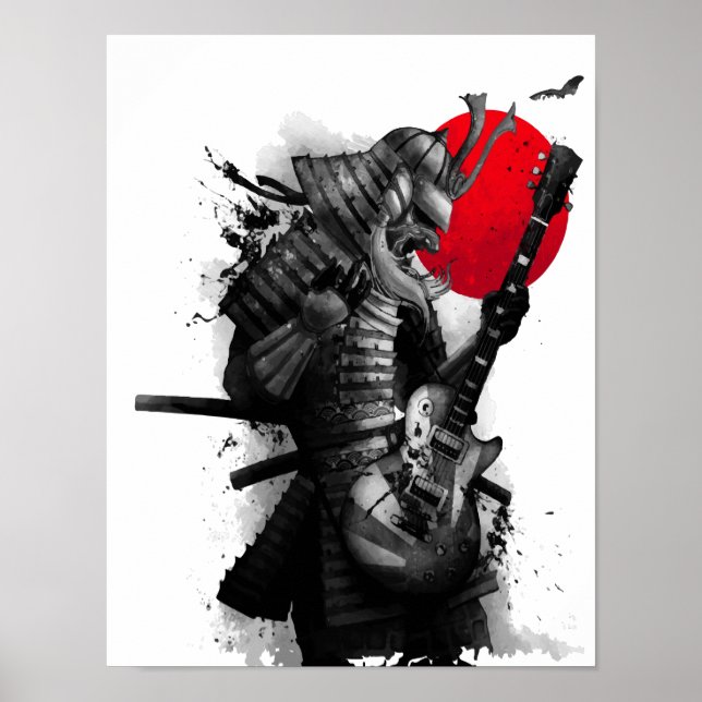 Póster Guitarista de Samurai poster genial (Frente)