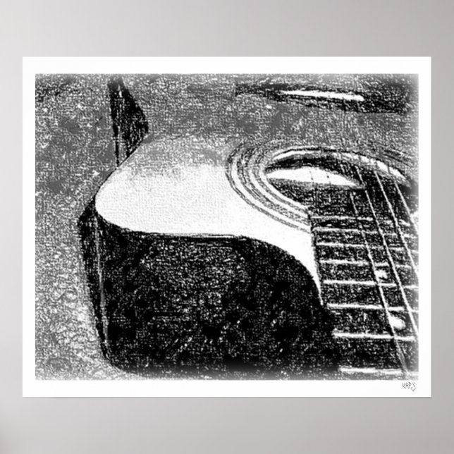 Póster Guitarra acústica (boceto) (Frente)