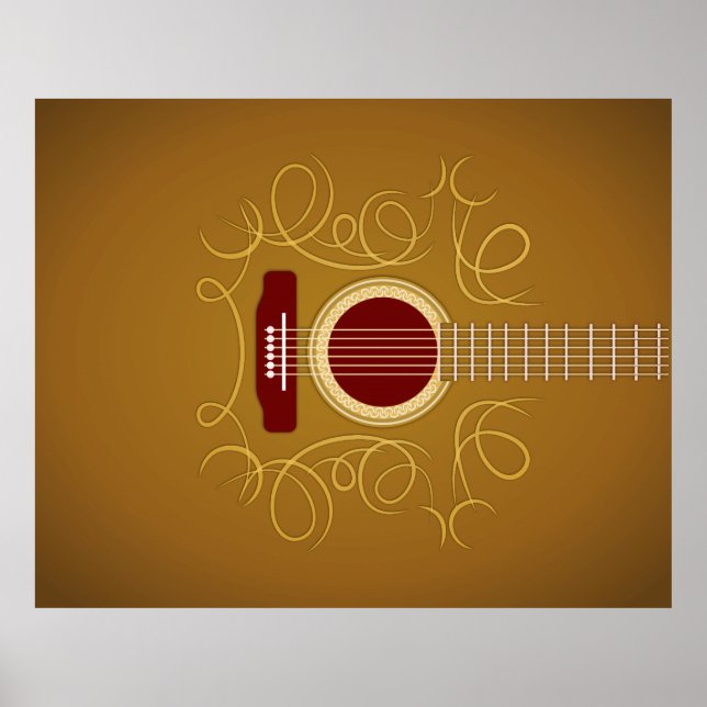 Póster Guitarra Acústica Clásica (Frente)