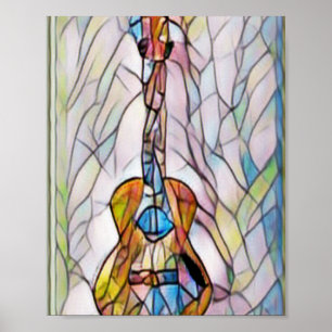 Póster Guitarra Acústica Maravillosa