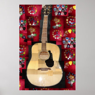 Póster Guitarra Amor