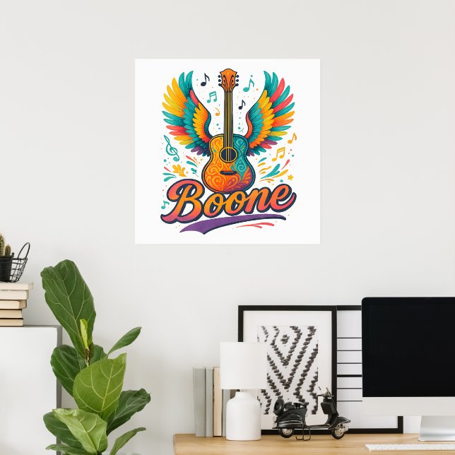 Póster Guitarra Boone (Oficina en casa)