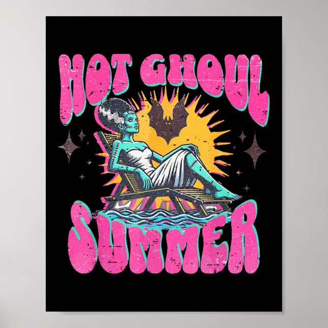 Póster Guitarra caliente verano divertida Horror playa de (Frente)