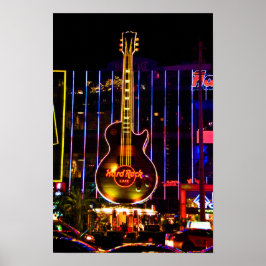 Póster Guitarra de rock duro Las Vegas América
