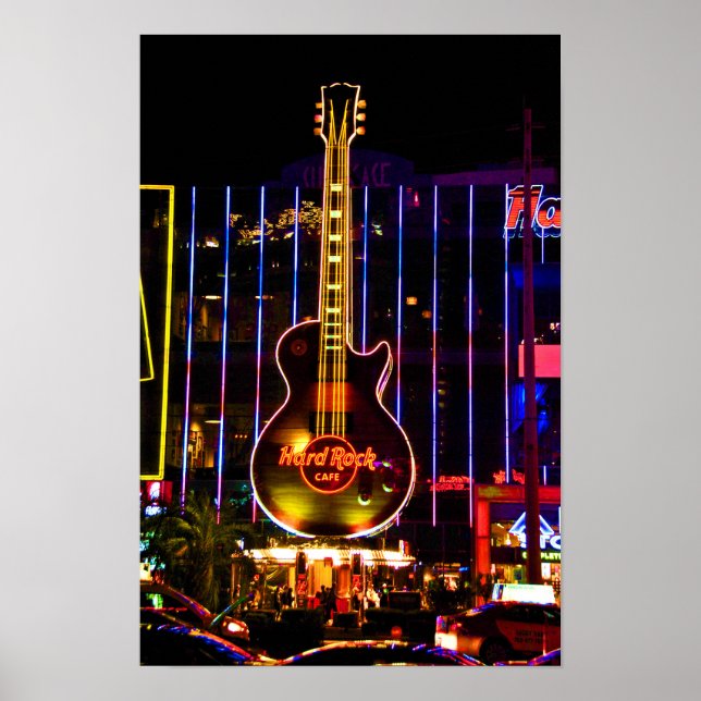 Póster Guitarra de rock duro Las Vegas América (Frente)