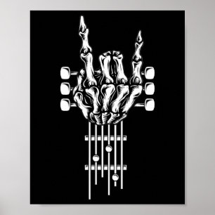 Póster Guitarra De Rock Y Rollo Para Hombres, Segundo Tee