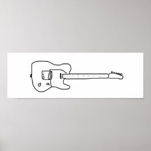 Póster guitarra decorativa