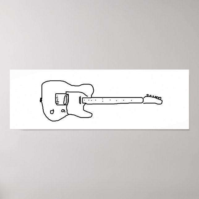 Póster guitarra decorativa (Frente)