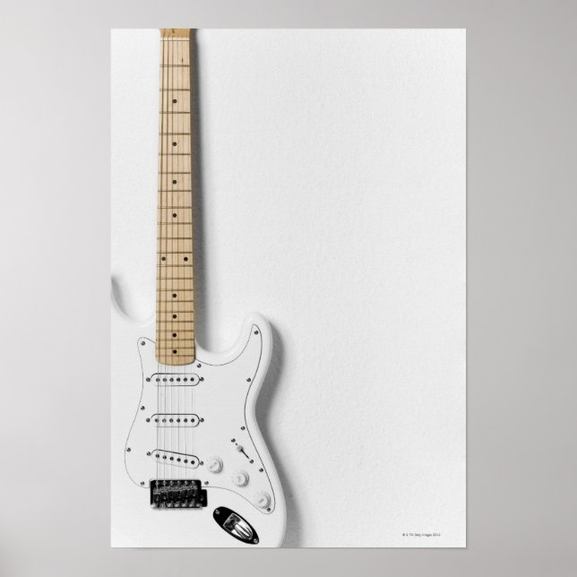 Póster Guitarra eléctrica blanca 3 (Frente)