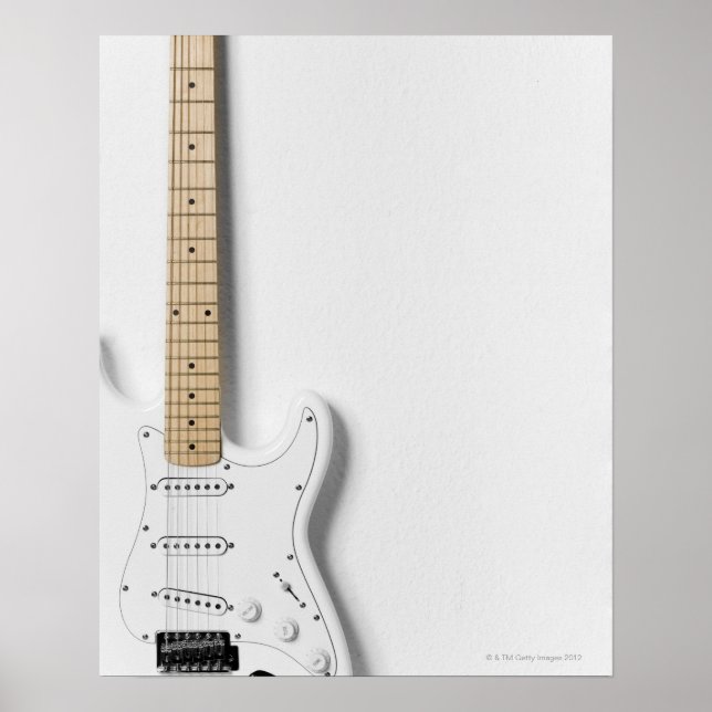 Póster Guitarra eléctrica blanca 3 (Frente)
