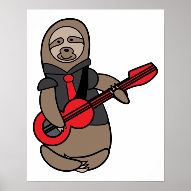 Póster Guitarra Eléctrica De Juego Eslovaco Kawaii Cute (Frente)