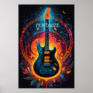 Póster Guitarra eléctrica de Sun Fire