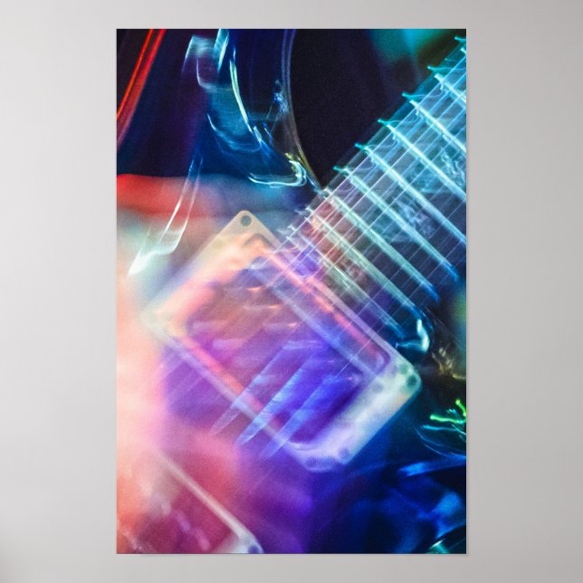 Póster Guitarra Eléctrica Deslumbrante (Frente)
