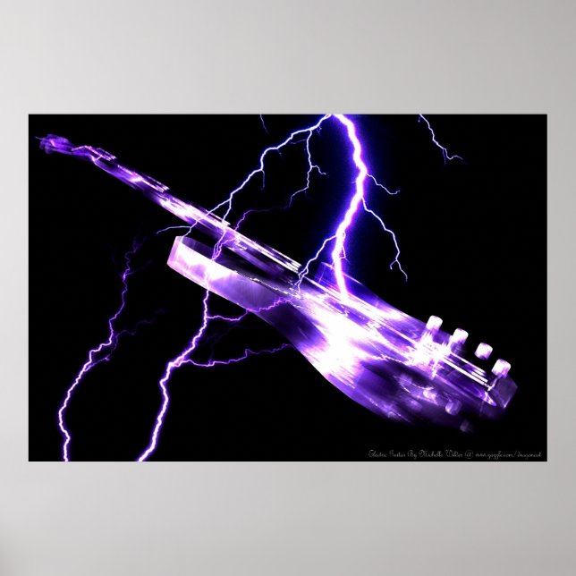 Póster GUITARRA ELÉCTRICA morada (Frente)