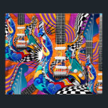 Póster Guitarra Eléctrica Música pop Art 60 Brokers Wild<br><div class="desc">Guitarra Eléctrica Música Pop Art 60 Brokers Wild de Juleez. Arte retro estilo pop de los años 60,  arte original de Juleez</div>