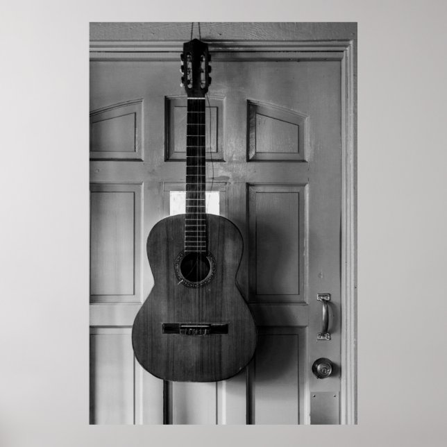 Póster Guitarra en la puerta (Frente)