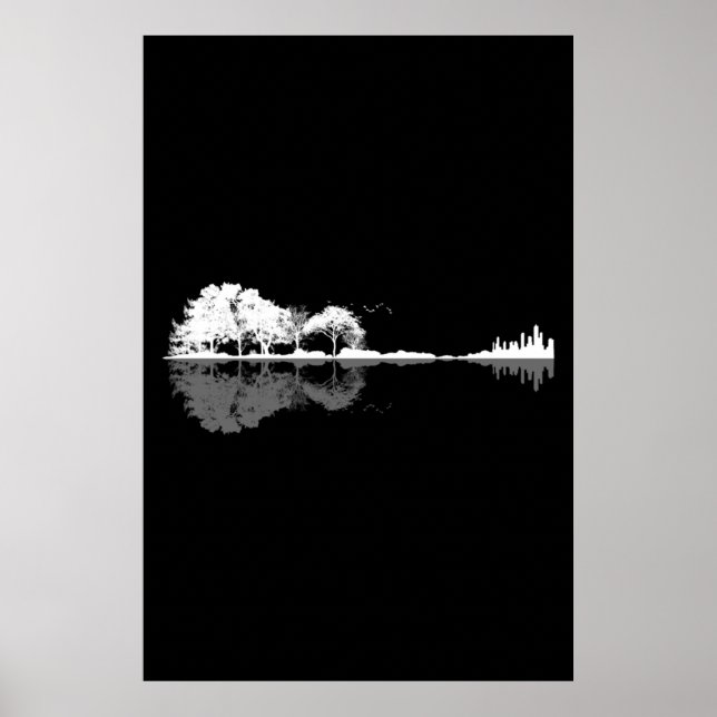 Póster Guitarra natural (Frente)