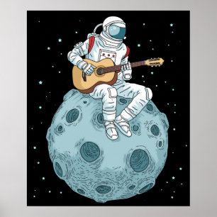 Póster Guitarra Regalo Niños Música Telétrica