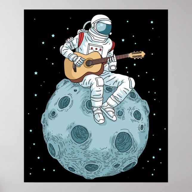 Póster Guitarra Regalo Niños Música Telétrica (Frente)