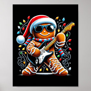 Póster Guitarra rock Gingerbread Tocando guitarra -Chris 