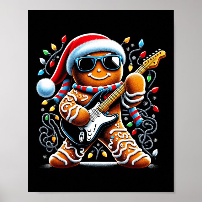 Póster Guitarra rock Gingerbread Tocando guitarra -Chris  (Frente)