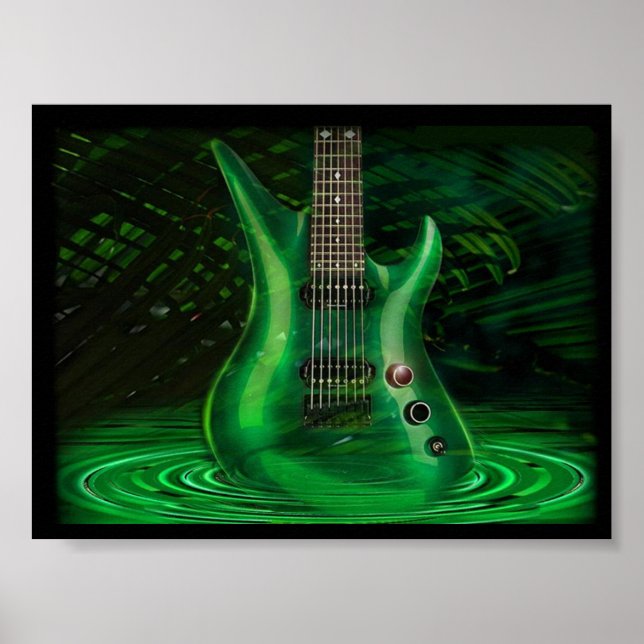 Póster Guitarra verde (Frente)