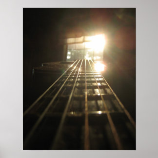 Póster guitarra y ventana