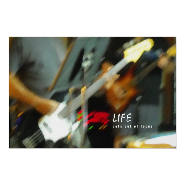 Póster Guitarras borrosas y vida (Anverso)