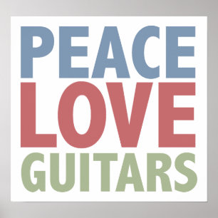 Póster Guitarras de amor por la paz