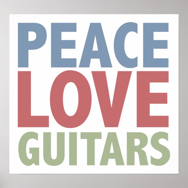 Póster Guitarras de amor por la paz (Frente)