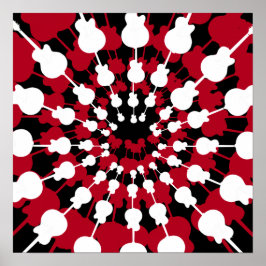 Póster guitarras de rock mandala