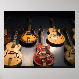 Póster Guitarras del vintage
