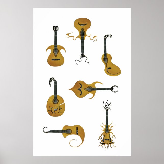 Póster Guitars acústicos (Frente)