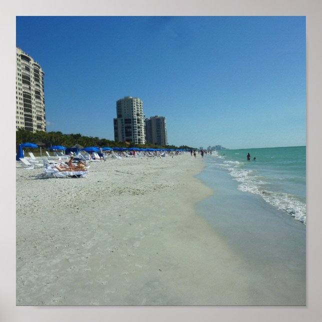 Póster Gulf Beach Nápoles, Florida (Frente)