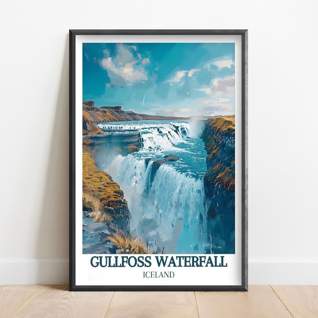 Póster Gullfoss Waterfall Iceland Art - Gullfoss Poster - (Subido por el creador)