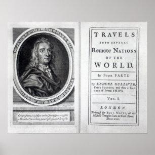 Póster 'Gulliver's Travels' by Jonathan Swift, 1726