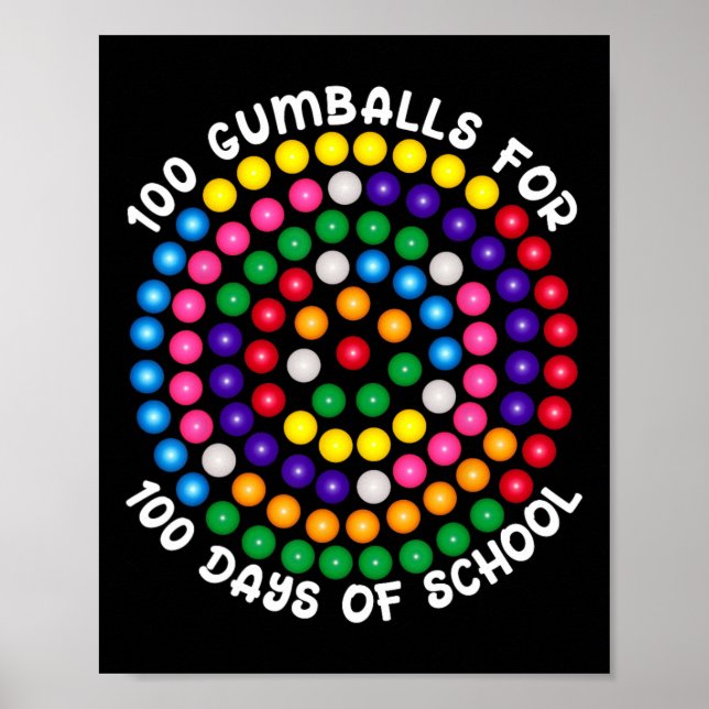 Póster Gumballes De 100 Días De Escuela (Frente)