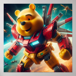 Póster Gundam Winnie the Pooh 1