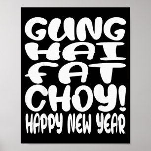 Póster Gung Hai Fat Choy Año Nuevo Lunar Zodiaco Chino 