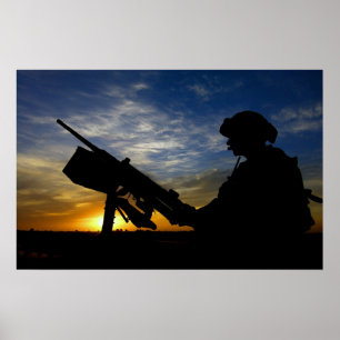 Póster Gunner de máquina