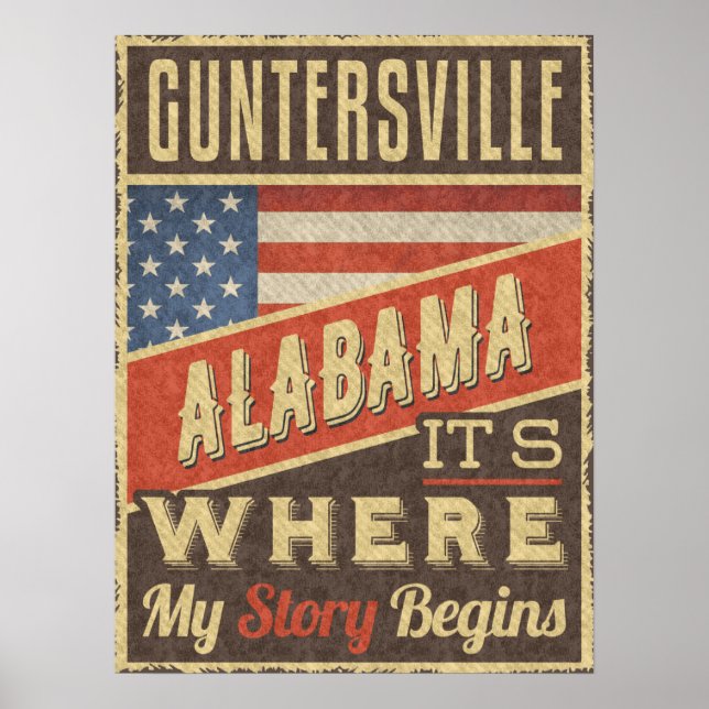 Póster Guntersville Alabama (Frente)
